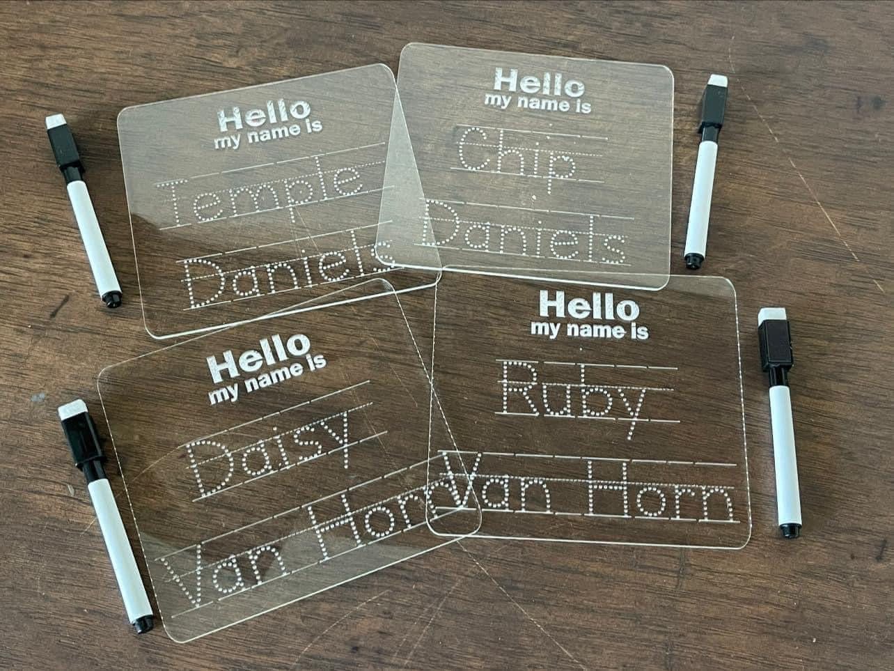 Tracing name boards