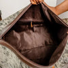 Cowhide duffel bag ships October