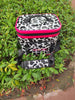 Cow print hot pink cooler